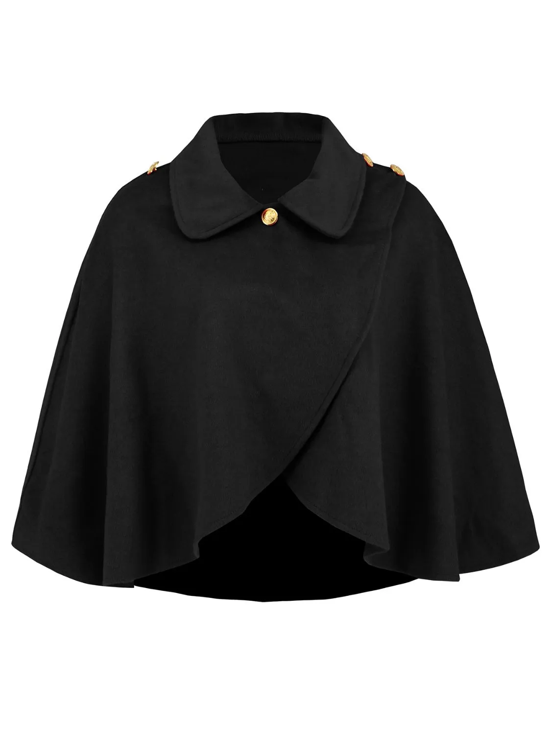 Women's Collared Neck Cropped Cape