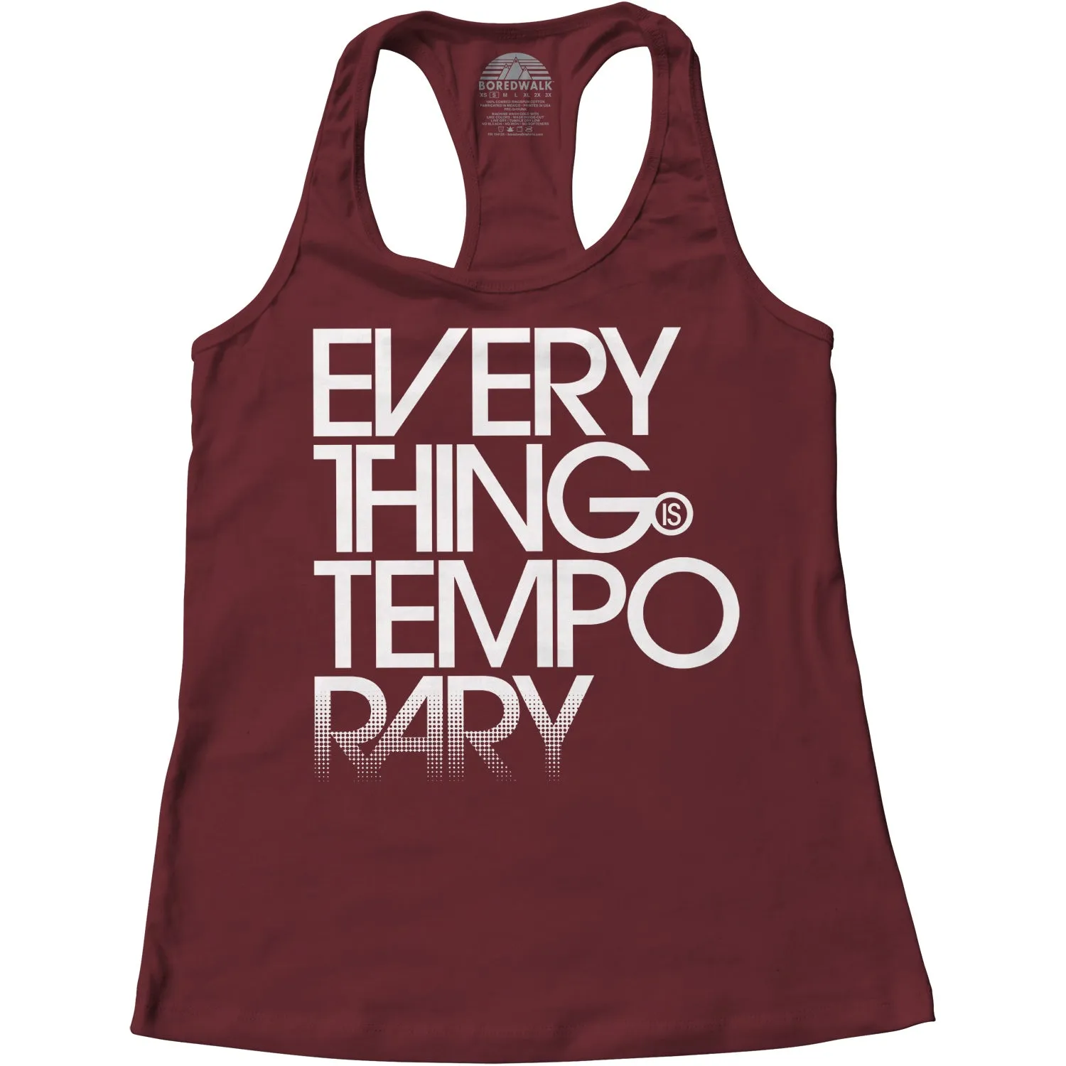 Women's Everything is Temporary Racerback Tank Top