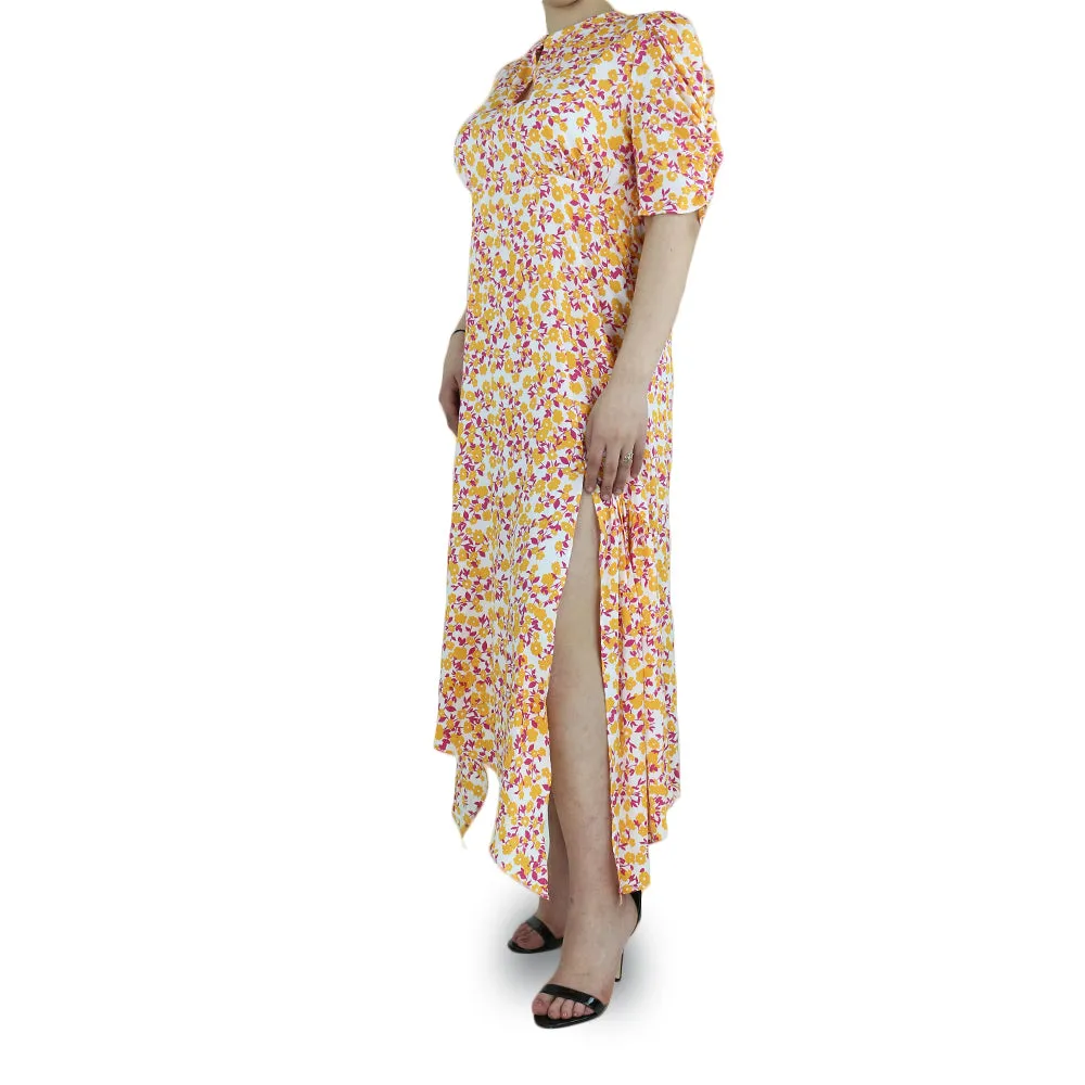 Women's Floral Casual Long Dress,Multi