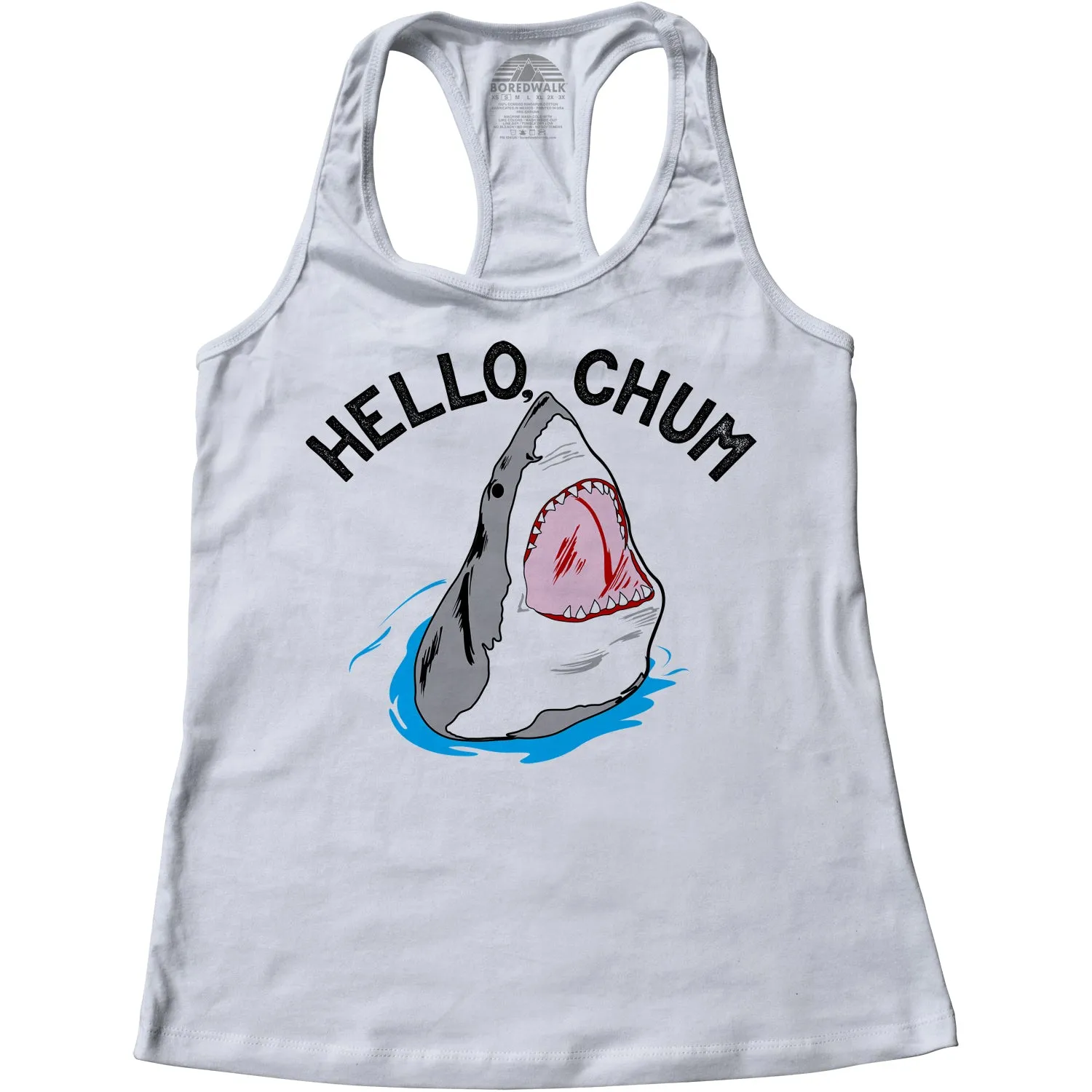 Women's Hello Chum Shark Racerback Tank Top