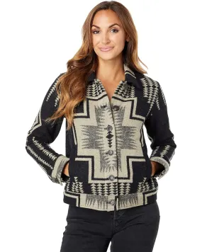 Women's Pendleton | Willa Jacquard Jacket | Black and Tan