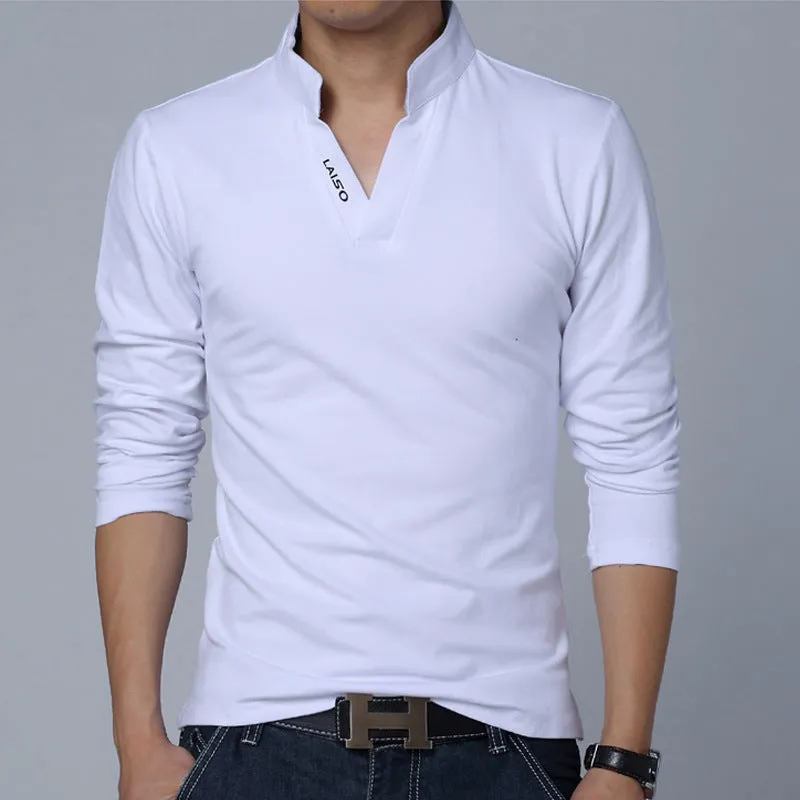 Youth v-Neck Long-Sleeved T-Shirt Men