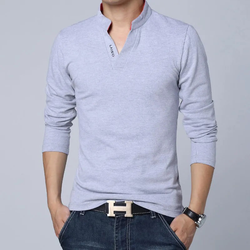 Youth v-Neck Long-Sleeved T-Shirt Men