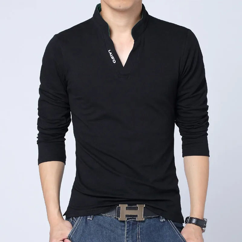 Youth v-Neck Long-Sleeved T-Shirt Men