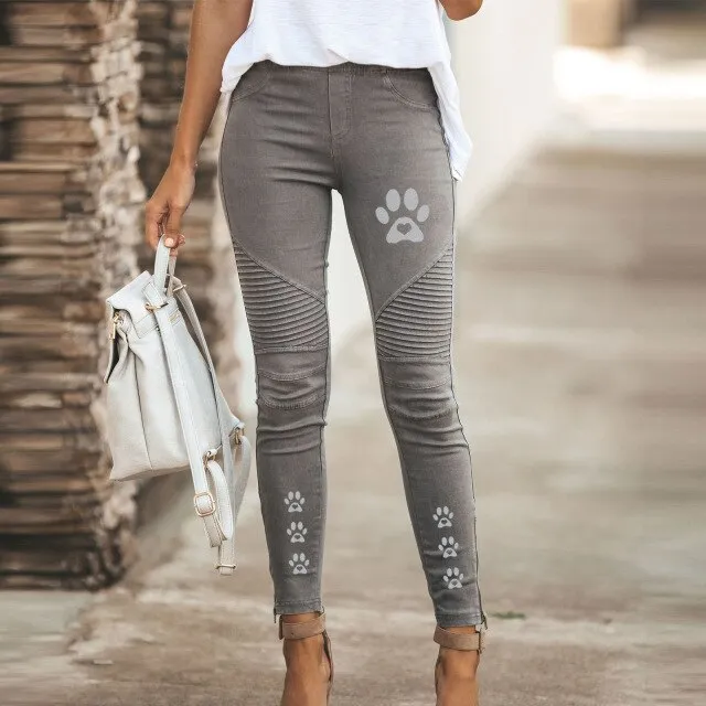 Zipper Slim Leggings