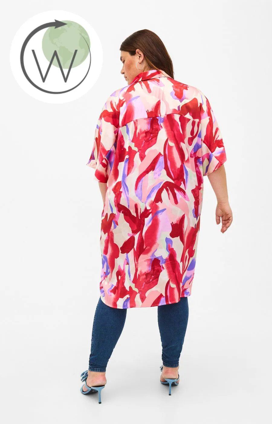 Zizzi Fantom Long Shirt Dress