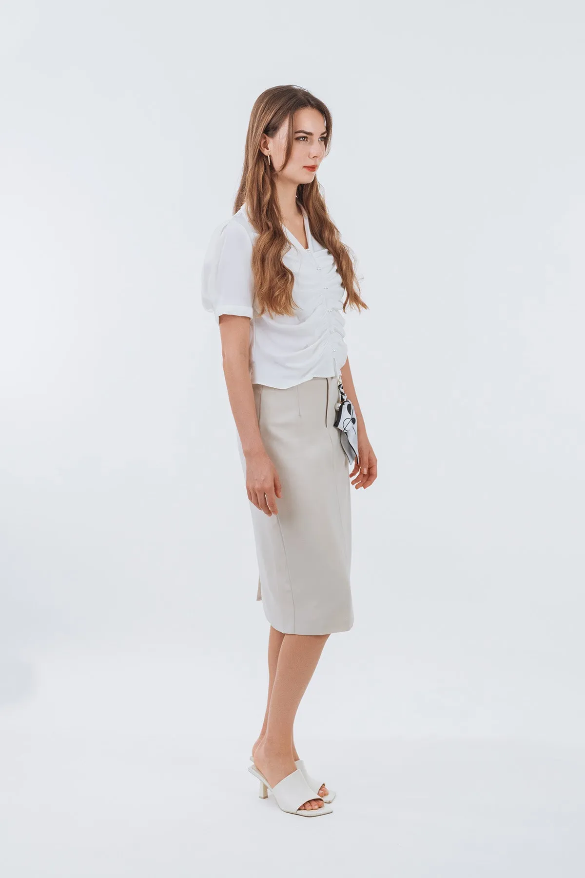 Zoeviella Knee Length Pencil Skirt